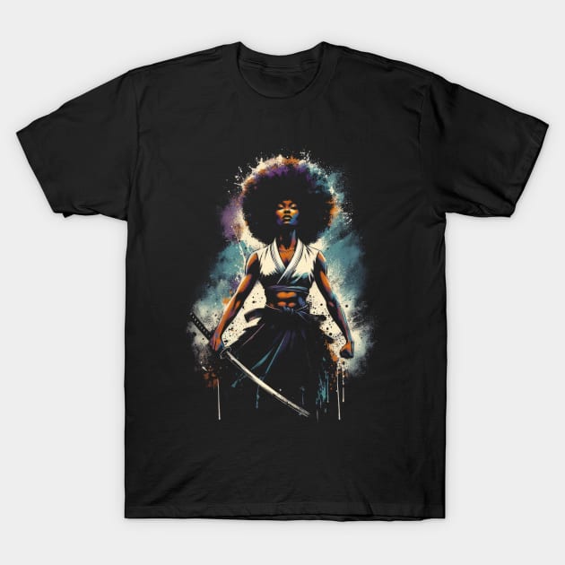 Afro Samurai Girl T-Shirt by Genbu